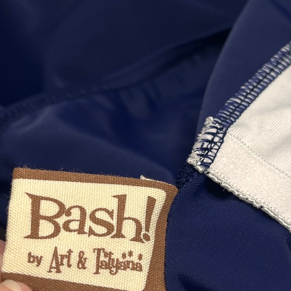 Blue and Pink One Piece Swimsuit with Nautical Lace-Up NWOT - Picture 6 of 7